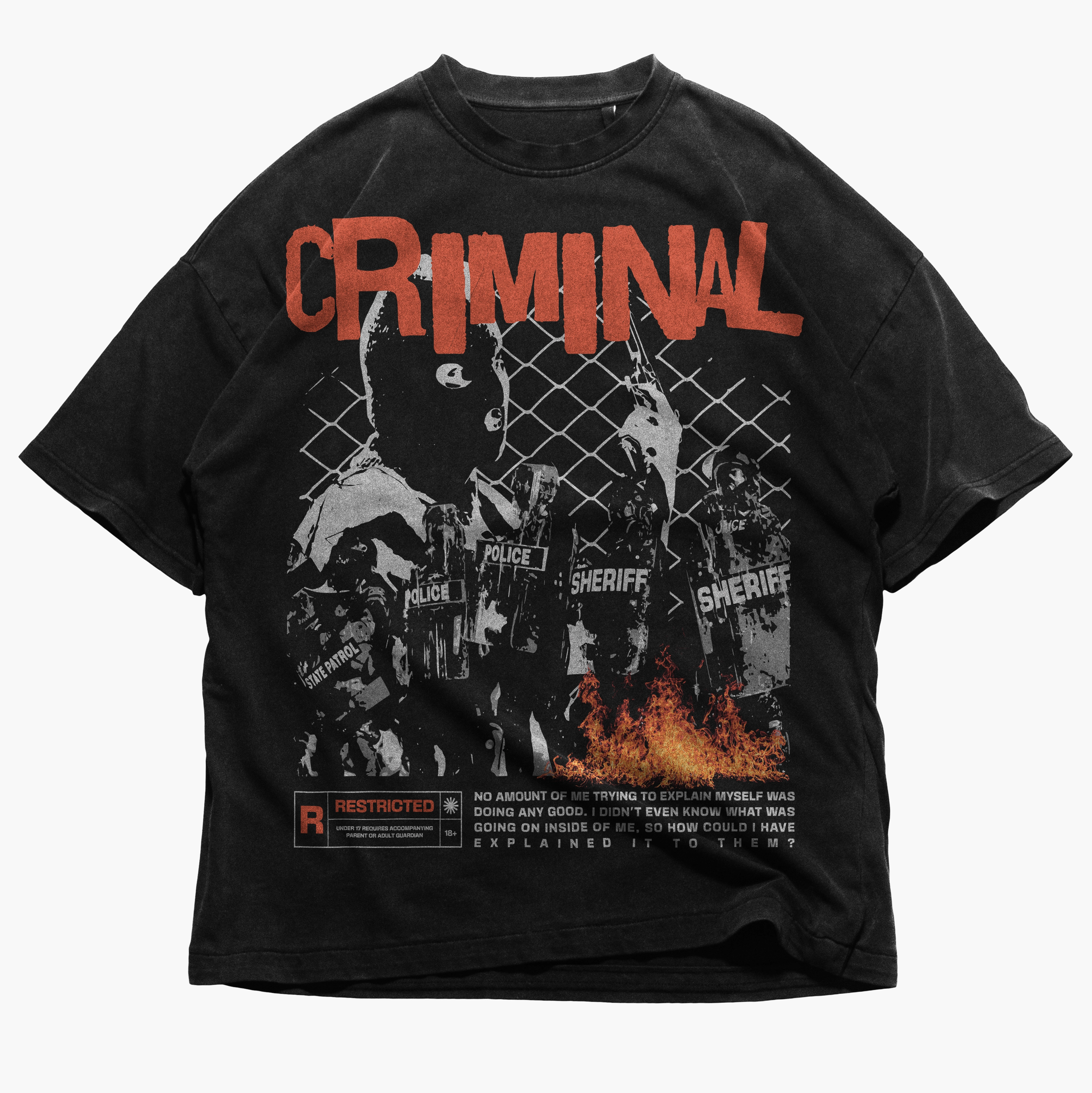 Мъжка Тениска Criminal OVERSIZED