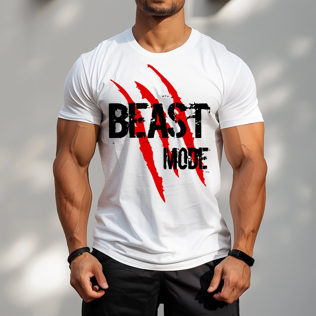 Мъжка Тениска Beast Mode Бяла