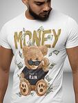 Мъжка Тениска MONEY BEAR БЯЛО