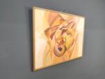 Фламандски Речен Пейзаж Картина с Маслени Бои Дървена Рамка с Орнаменти-Copy