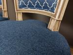 Комплект от 6 Винтидж Френски Неокласически Трапезни Столове в стил Луи XVI Новотапицирани-Copy