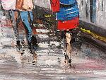 Съвременна Картина Живопис Парижки улици - Разходка из Града на Светлините Масло и Акрил в/у Платно-Copy