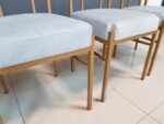 Vintage Mid Century Modern Dining Chairs 1980s Secession style - set of 4