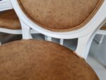 Френски Луи XVI стил Трапезни Стола Медальон Новотапицирани - Комплект от 6-Copy