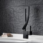 Смесител Aquaware за баня, креативен дизайн тип водопад, черен