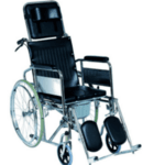 Пасивна рингова инвалидна количка с накланяща се облегалка и тоалетен съд