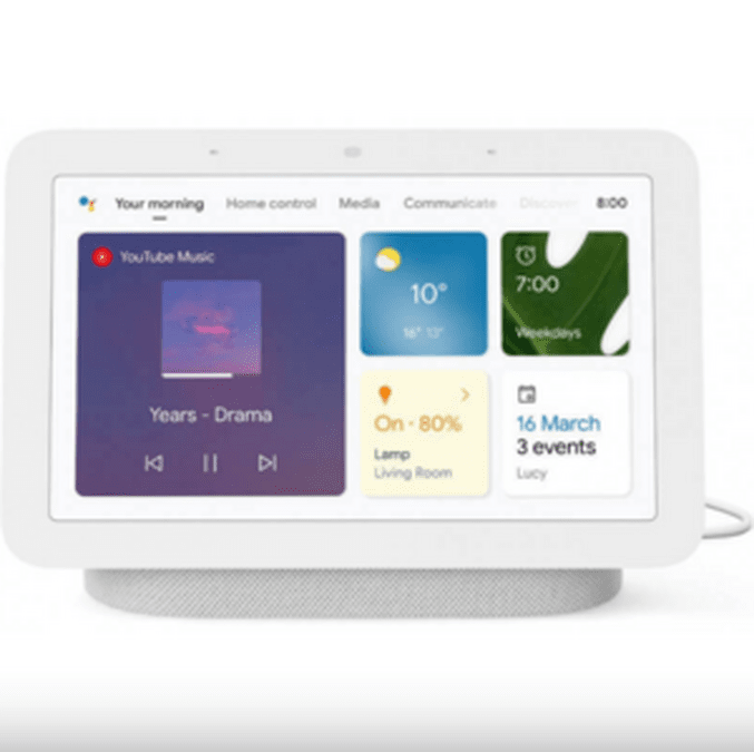 Google Nest Hub 2ро Поколение Интелигентен Асистент