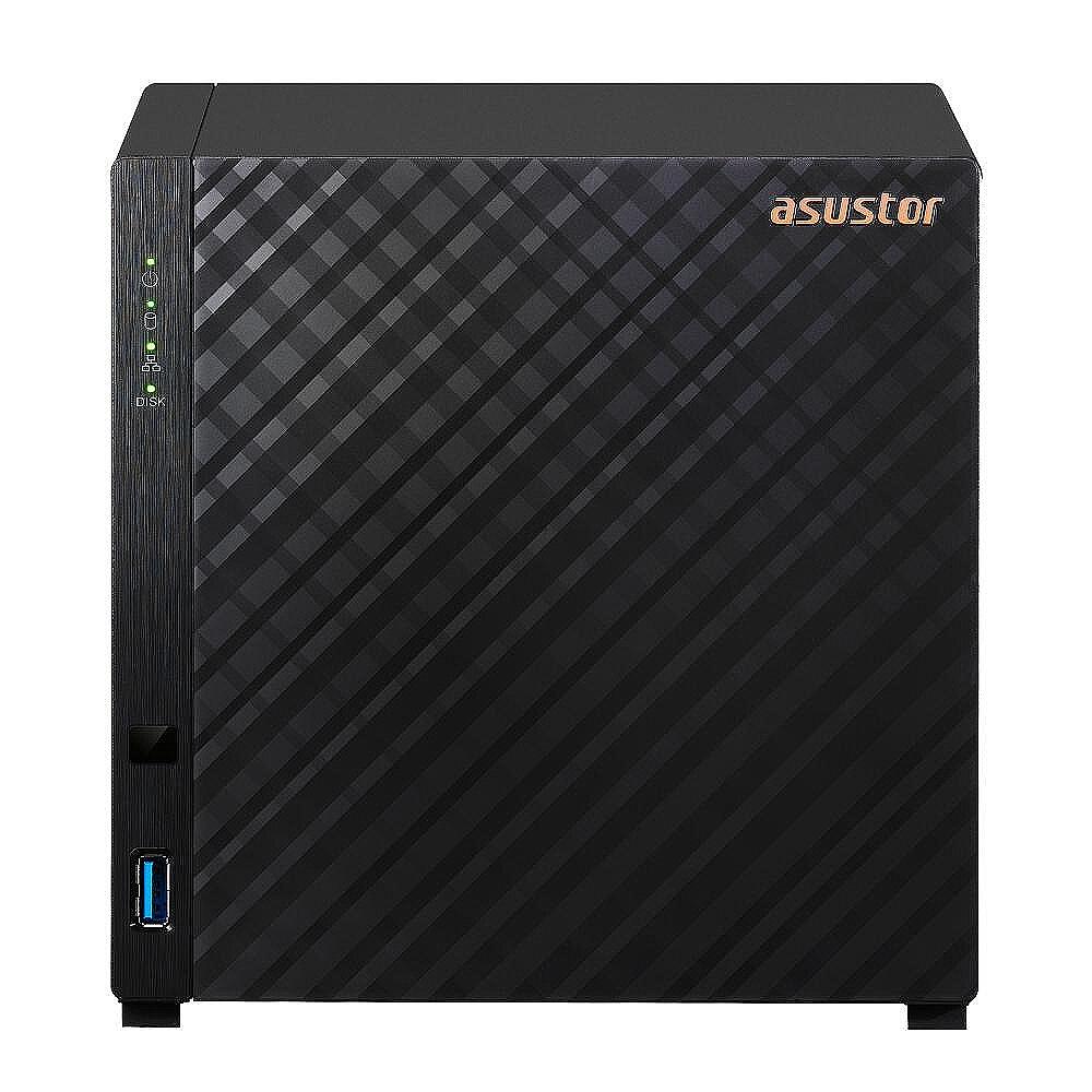 Asustor AS1104T, 4 bay NAS, Realtek RTD1296, Quad-Core, 1.4GHz, 1GB DDR4 (not expandable), 2.5GbE x1, USB3.2 Gen1 x2, WOW (Wake on WAN), System Sleep Mode, hardware encryption, EZ connect, EZ