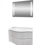 Комплект за баня долен шкаф и LED огледало Макена Барселона