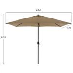 Градински комплект Бруно маса с 4 стола и чадър