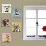 Комплект картини с интелигентни домашни любимци 75x15