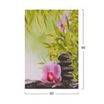 Картина цвят на орхидея и балансиращи камъни 60x90