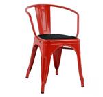 Индустриален метален стол  Мелита червен