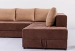 Холов ъглов диван Интер - с лежанка, функция сън и ракла