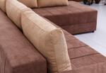 Холов ъглов диван Интер - с лежанка, функция сън и ракла