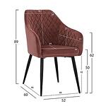 Стол кресло Б8522 кадифе в 2 цвята
