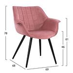 Трапезен стол кресло БЕНДЖИ кадифе в 2 цвята