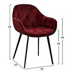 Трапезен стол кресло БЕТАНИ кадифе в 3 цвята