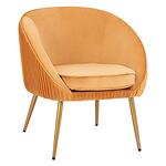 Кресло ЯНТИ кадифе със златни крака в 4 цвята