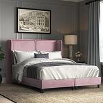 Тапицирана спалня МАРТИНА 160x200 розово кадифе