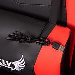 Геймърски стол ФЕРНАНДО с функция масаж в черен цвят