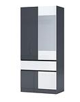 Двукрилен гардероб ЛЕО 2 с огледало в 6 цвята