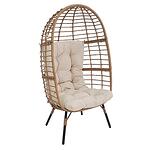 Кресло тип гнездо ВИСА ратан с метални крака