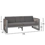 Градински алуминиев комплект с въже ИРОКО 2 диван, 2 фотьойла и маса