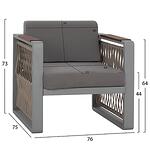 Градински алуминиев комплект с въже ИРОКО 2 диван, 2 фотьойла и маса