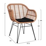 ГРатанов комплект за градина Алегра 5 маса с 2 кресла