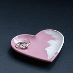 Авторска чинийка сърце (розово/червено)