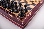 Шах и табла комплект размер 50х50 см. в червен цвят