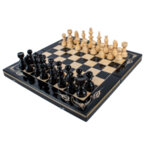 Шах и табла комплект размер 50х50 см. в черен цвят