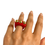 Дамски червен пръстен 'RED'
