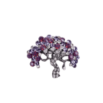 Брошка лилаво дърво на живота