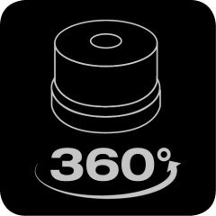 360&#176; rotating warning light
