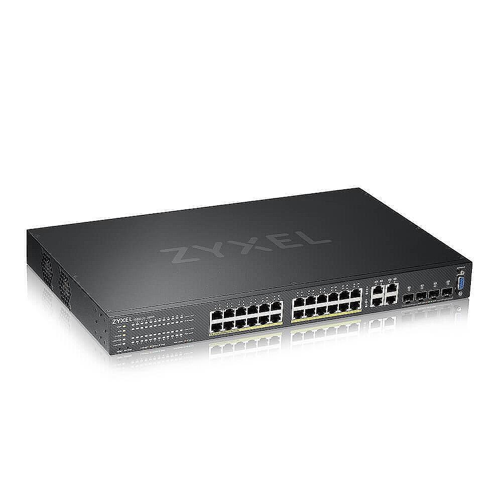 ZyXEL GS2220-28HP, EU region, 24-port GbE L2 PoE Switch with GbE Uplink (1 year NCC Pro pack license bundled)