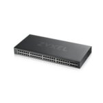 ZyXEL GS1920-48v2, 50 Port Smart Managed Switch 44x Gigabit Copper and 4x Gigabit dual pers., hybrid mode, standalone or NebulaFlex Cloud