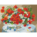 Диамантен Гоблен "Коте Мари с роза" - 30 x 40 см, Кръгли мъниста-Copy