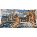 Диамантен Гоблен "Зимна Приказка" - 40 x 50 см, Кръгли мъниста