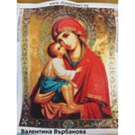 Диамантен Гоблен "Богородица" - 40 x 50 см, Кръгли мъниста