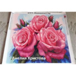 Диамантен Гоблен "Розова Прелест" - 45 x 45 см, Кръгли мъниста