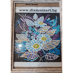 Светещ Диамантен Гоблен "Цветя" - 22 x 22 см, Кръгли мъниста