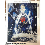 Диамантен Гоблен "Вечната Роза" - 30 x 40 см, Квадратни мъниста