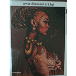 Диамантен Гоблен "Африканска Красавица" - 30 x 40 см, Кръгли мъниста