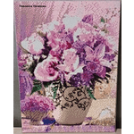 Диамантен Гоблен с Рамка "Розов Букет" - 30 x 40 см, Квадратни мъниста