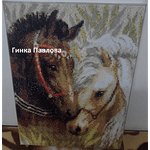 Диамантен Гоблен "Влюбени Кончета" - 30 x 40 см или 40 x 40 см, Кръгли мъниста