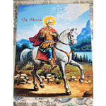 Диамантен Гоблен с Рамка "Свети Мина" - 40 x 50 см, Квадратни мъниста