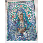 Диамантен Гоблен "Богородица в Синьо 2" - 24 x 34 см, Специални мъниста