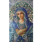 Диамантен Гоблен "Богородица в Синьо" - 24 x 34 см, Специални мъниста